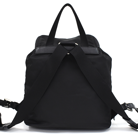 Prada Rucksack Backpack Triangle Plate Triangle Logo Nylon - Picture 3 of 8